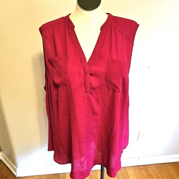 Torrid Harper Style Sleeveless Tunic Top Size 4X - Fuscia Color - Picture 1 of 2